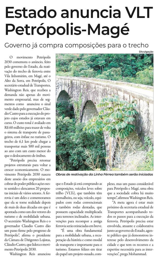 Análise sobre a anunciada reativação da E.F. Mauá e do trem p/Petrópolis Análise sobre a anunciada reativação da E.F. Mauá e do trem p/Petrópolis