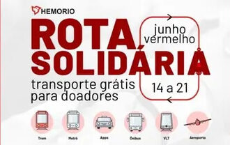Rota Solidária: parceria entre modais de transporte para incentivar a doação de sangue
