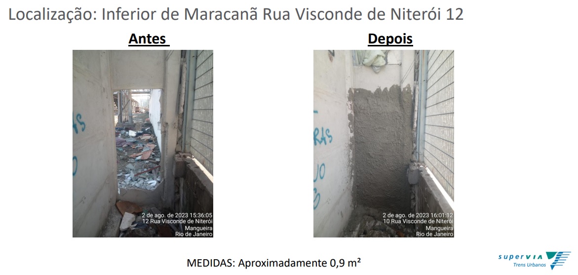 Documento informa sobre medidas tomadas pela Supervia contra vandalismo