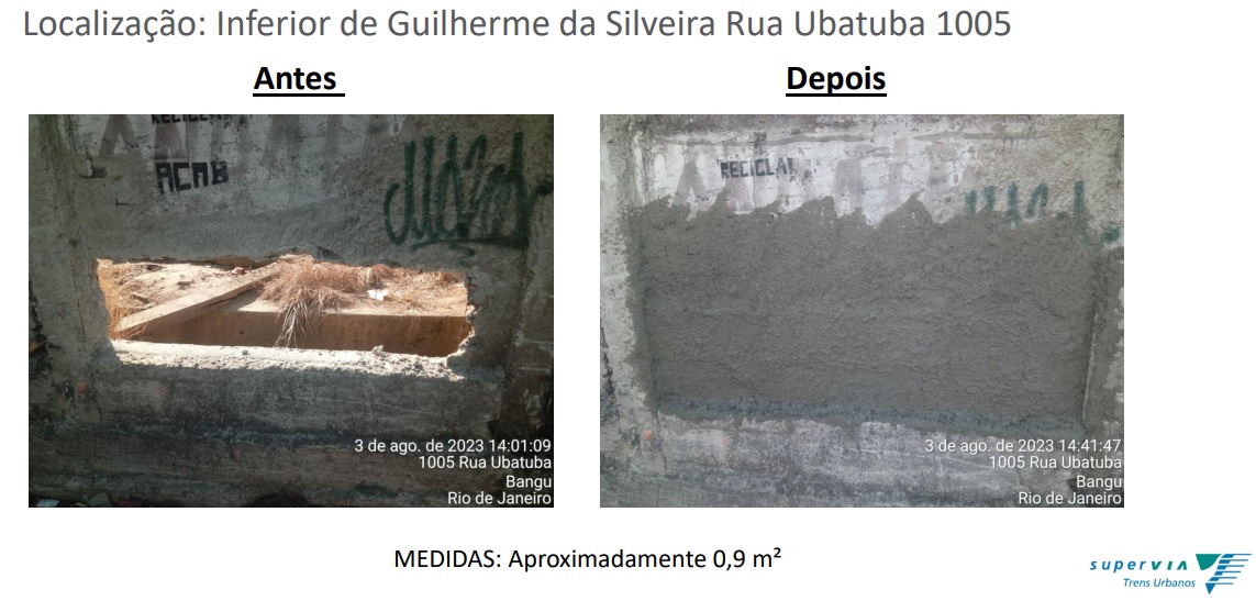 Documento informa sobre medidas tomadas pela Supervia contra vandalismo