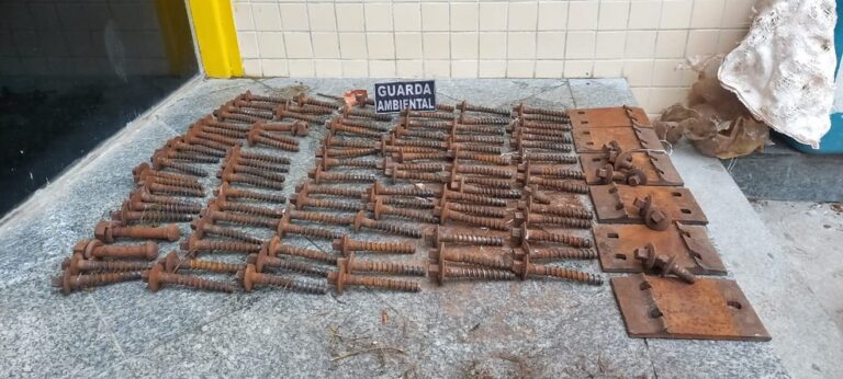 Homem é preso por furto de peças de ferrovia