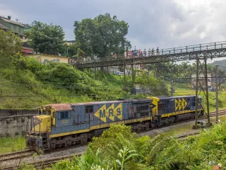 Locomotiva MRS Logística em Paranapiacaba-SP