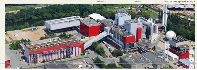 Usina de queima de lixo e geração de energia em Bremen, na Alemanha