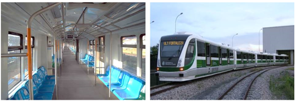 Composições da Bom Sinal operadas pela CBTU no Recife. Imagem: divulgação