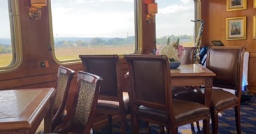 Foto interna de um dos carros do Trem Azul. Fonte: site Viagem dos sonhos