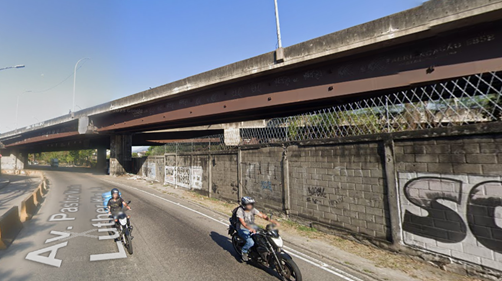 Viaduto construído posteriormente no local.