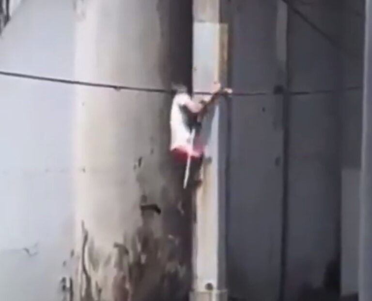 Video flagra homem sem uma perna acessando perigosamente a estação de Bangu
