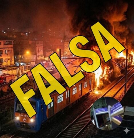 [VÍDEOS] Incidente de energia causa princípio de incêndio em trem e imagens falsas circulam nas redes