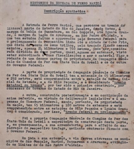 A Estrada de Ferro Maricá e o prolongamento entre Cabo Frio e Rio Dourado A Estrada de Ferro Maricá e o prolongamento entre Cabo Frio e Rio Dourado