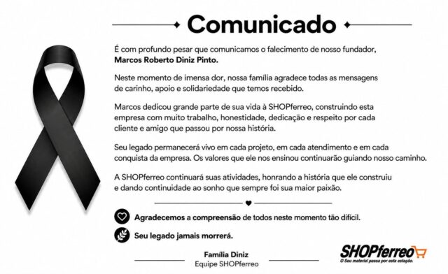 Obituário - Marcos Roberto, fundador da ShopFérreo