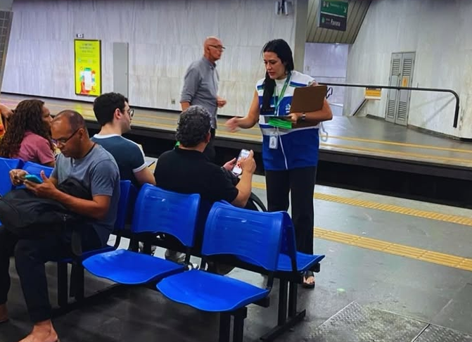 AGETRANSP realiza atendimento da Ouvidoria na Estação Estácio, do MetrôRio