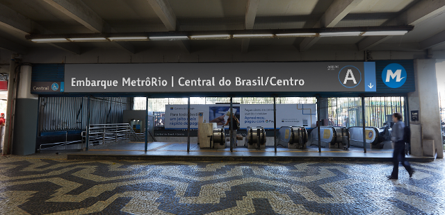 Fachada da estação Central do Brasil do Metrô
