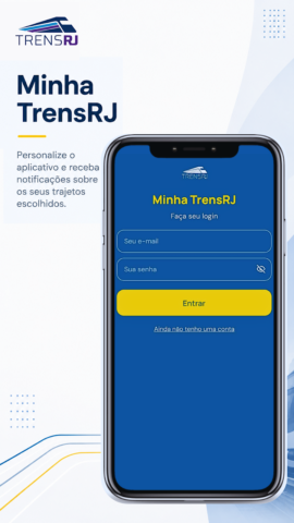 TrensRJ lança novo aplicativo para Android com horários e informações da operação Tela do aplicativo TrensRJ para Android