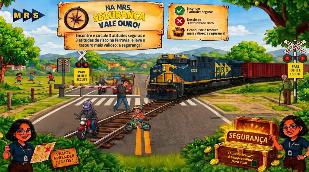 MRS lança jogos educativos para ensinar crianças a conviver com a ferrovia em segurança MRS lança jogos educativos para ensinar crianças a conviver com a ferrovia em segurança