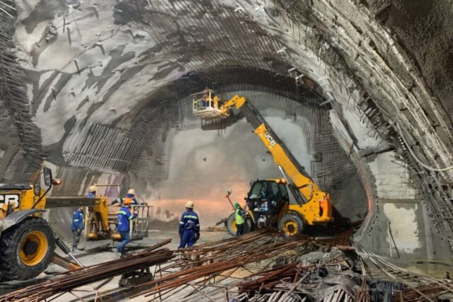 Imagens mostram andamento da construção da estação Gávea, da Linha 4 do Metrô - Imagem: divulgação